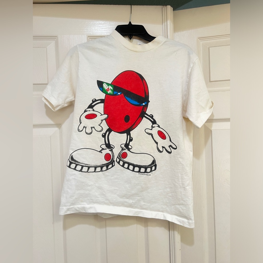 VNTG 7UP‎ Seven Up Cool Spot T Shirt M Mens 90s Single Stitch Pepsi Cola Pop